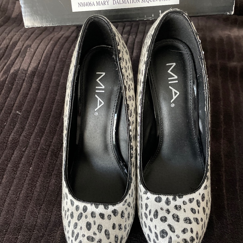 MIA Dalmatian Print Pumps